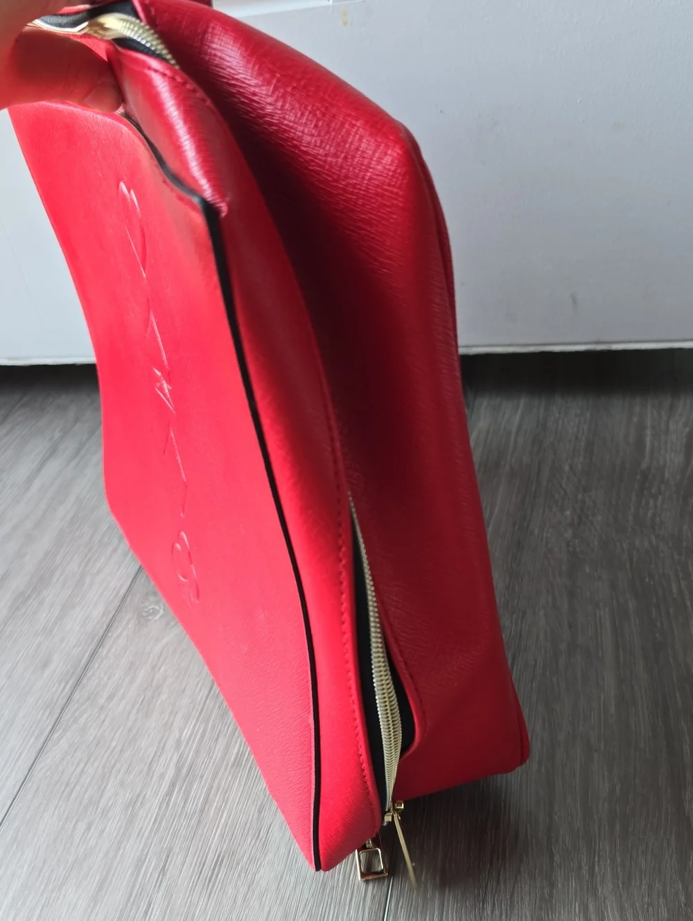 Estée Lauder Red Cosmetic Case Playing Card Red Embossed Card Suit Tote Bag